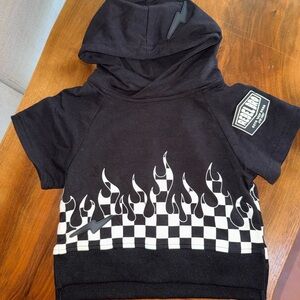 Black Flame Checkered Hoodie